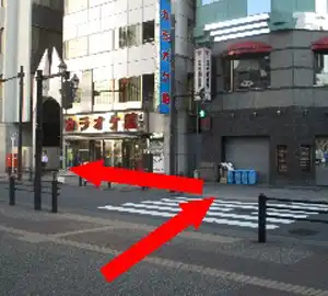 池袋 中央口からのルート⑧