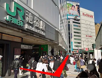 池袋 東口からのルート②