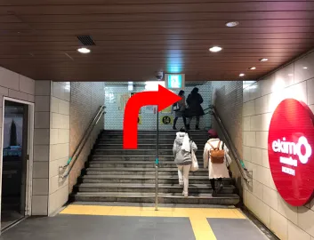 なんば駅　14番出口からのルート画像2