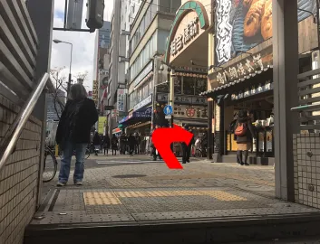 なんば駅　なんばウォークからのルート画像3