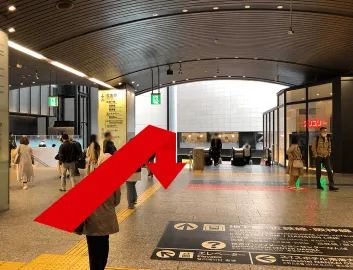 なんば駅　北出口からのルート画像1